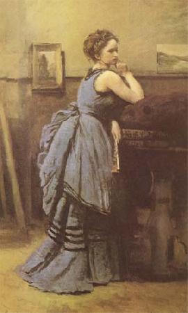 Jean Baptiste Camille  Corot Woman in Blue (mk09) China oil painting art